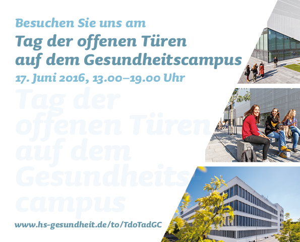 Flyer zum Tag der offenen Türen auf dem Gesundheitscampus Bochum